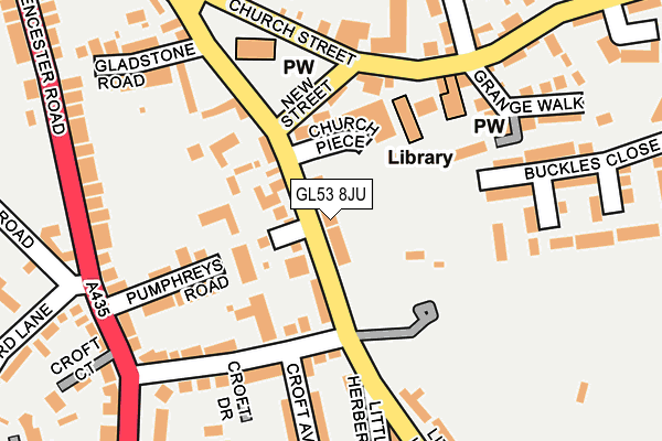 GL53 8JU map - OS OpenMap – Local (Ordnance Survey)