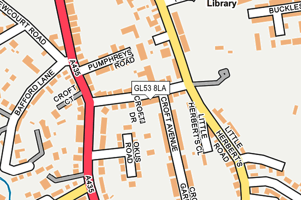 GL53 8LA map - OS OpenMap – Local (Ordnance Survey)
