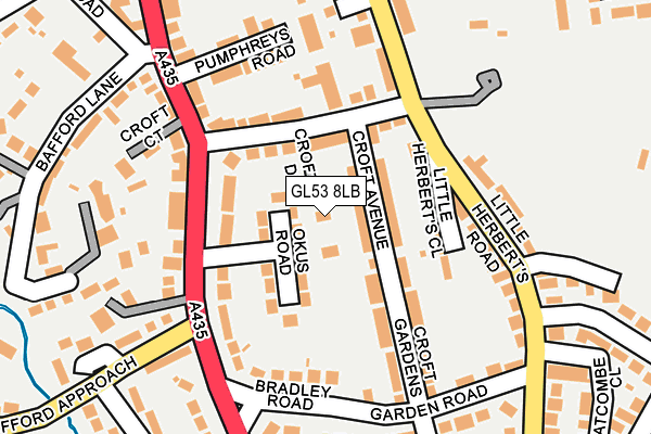 GL53 8LB map - OS OpenMap – Local (Ordnance Survey)