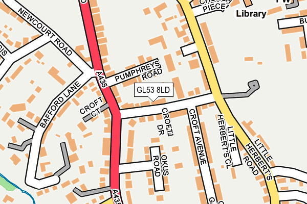 GL53 8LD map - OS OpenMap – Local (Ordnance Survey)