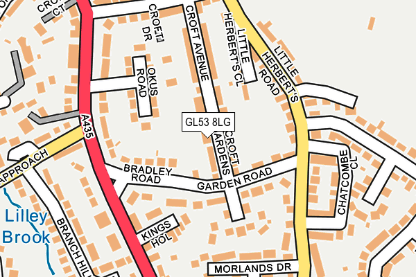 GL53 8LG map - OS OpenMap – Local (Ordnance Survey)
