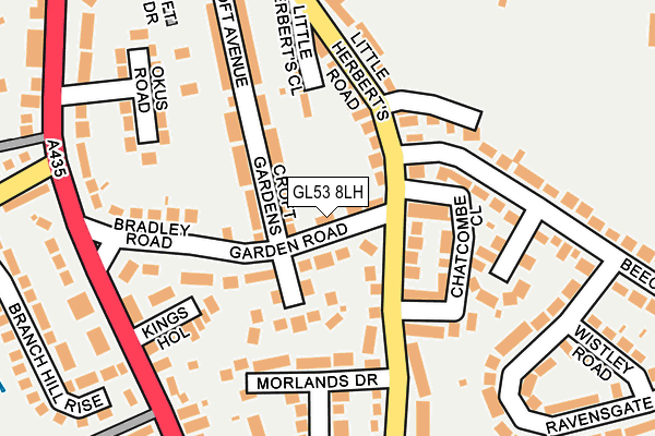 GL53 8LH map - OS OpenMap – Local (Ordnance Survey)