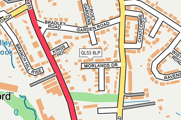 GL53 8LP map - OS OpenMap – Local (Ordnance Survey)
