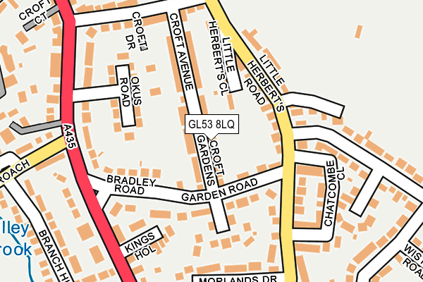 GL53 8LQ map - OS OpenMap – Local (Ordnance Survey)