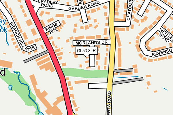 GL53 8LR map - OS OpenMap – Local (Ordnance Survey)