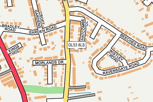 GL53 8LS map - OS OpenMap – Local (Ordnance Survey)