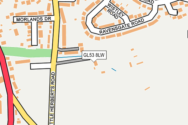 GL53 8LW map - OS OpenMap – Local (Ordnance Survey)
