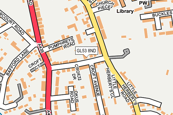 GL53 8ND map - OS OpenMap – Local (Ordnance Survey)
