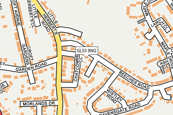 GL53 8NG map - OS OpenMap – Local (Ordnance Survey)