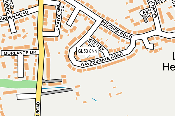 GL53 8NN map - OS OpenMap – Local (Ordnance Survey)