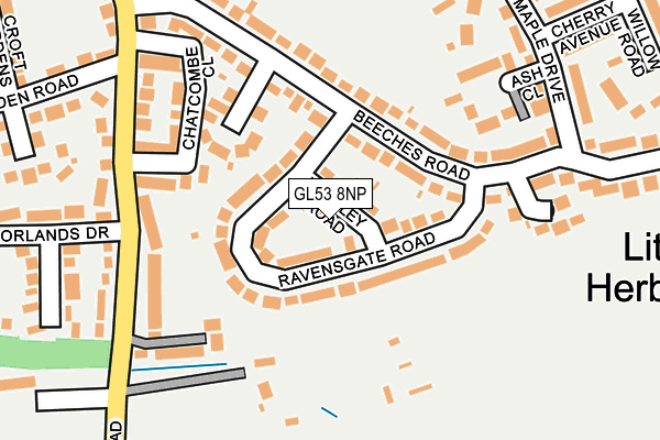GL53 8NP map - OS OpenMap – Local (Ordnance Survey)
