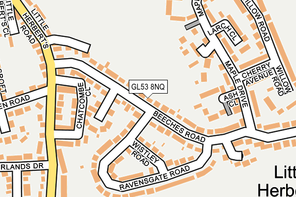 GL53 8NQ map - OS OpenMap – Local (Ordnance Survey)
