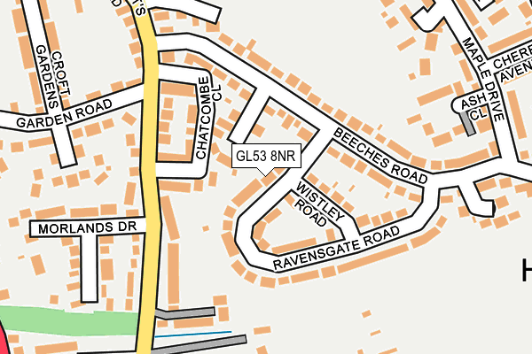 GL53 8NR map - OS OpenMap – Local (Ordnance Survey)