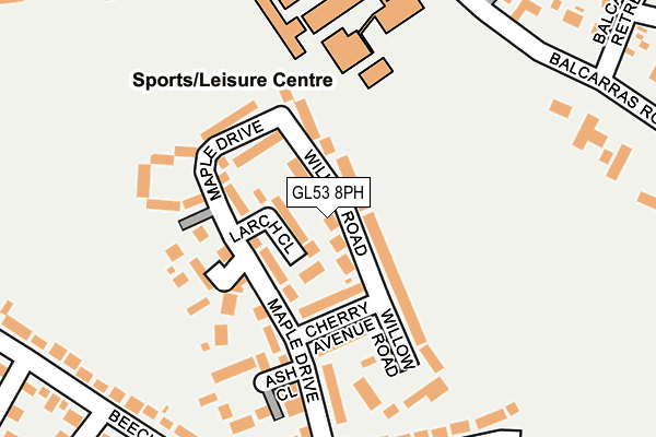 GL53 8PH map - OS OpenMap – Local (Ordnance Survey)