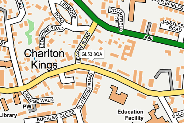 GL53 8QA map - OS OpenMap – Local (Ordnance Survey)