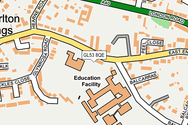 GL53 8QE map - OS OpenMap – Local (Ordnance Survey)