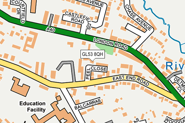 GL53 8QH map - OS OpenMap – Local (Ordnance Survey)