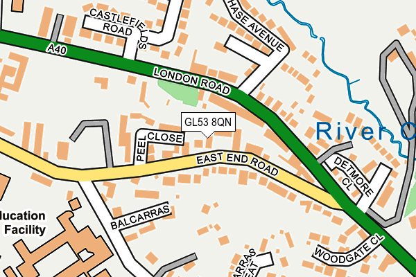 GL53 8QN map - OS OpenMap – Local (Ordnance Survey)