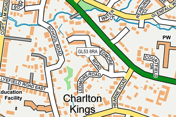 GL53 8RA map - OS OpenMap – Local (Ordnance Survey)