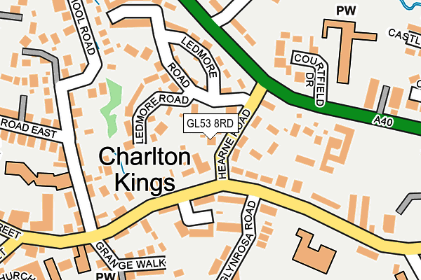 GL53 8RD map - OS OpenMap – Local (Ordnance Survey)