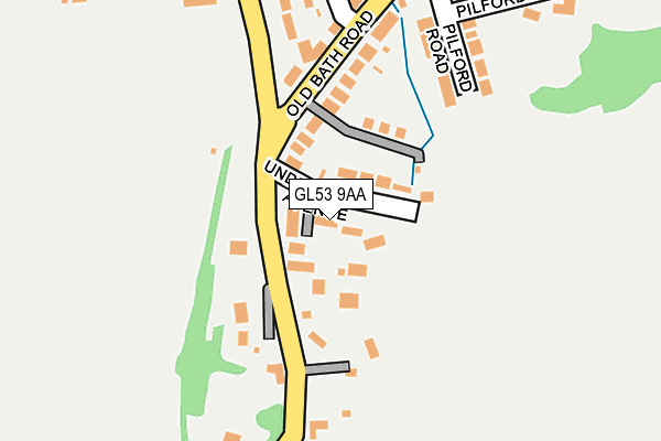 GL53 9AA map - OS OpenMap – Local (Ordnance Survey)