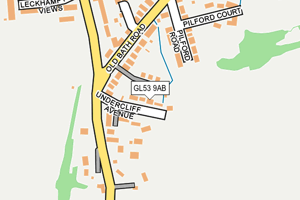 GL53 9AB map - OS OpenMap – Local (Ordnance Survey)