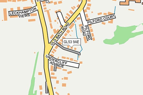 GL53 9AE map - OS OpenMap – Local (Ordnance Survey)