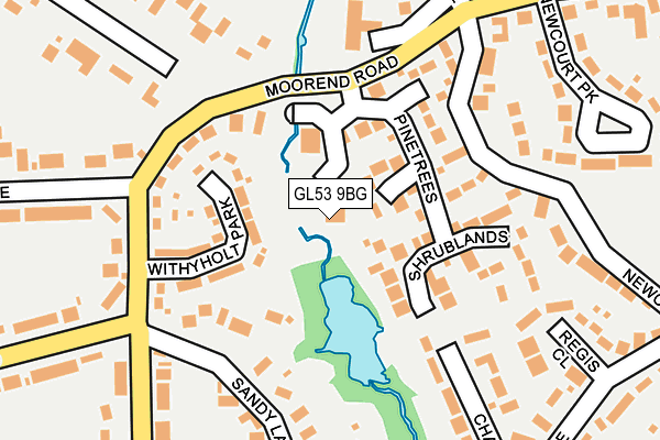 GL53 9BG map - OS OpenMap – Local (Ordnance Survey)