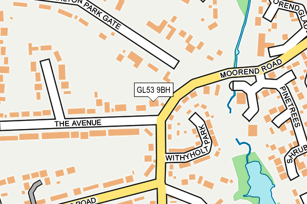 GL53 9BH map - OS OpenMap – Local (Ordnance Survey)
