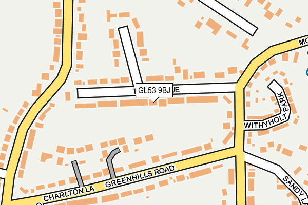 GL53 9BJ map - OS OpenMap – Local (Ordnance Survey)