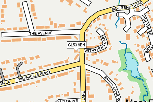 GL53 9BN map - OS OpenMap – Local (Ordnance Survey)