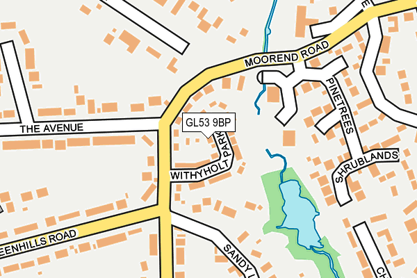 GL53 9BP map - OS OpenMap – Local (Ordnance Survey)