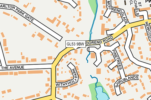 GL53 9BW map - OS OpenMap – Local (Ordnance Survey)