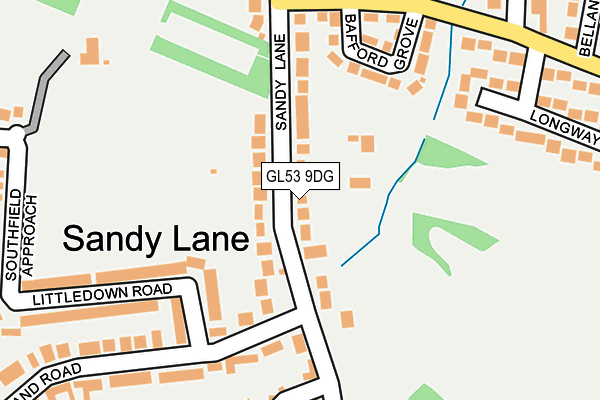 GL53 9DG map - OS OpenMap – Local (Ordnance Survey)