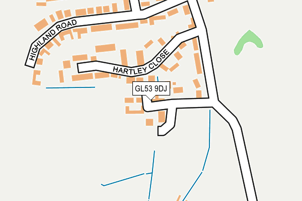 GL53 9DJ map - OS OpenMap – Local (Ordnance Survey)