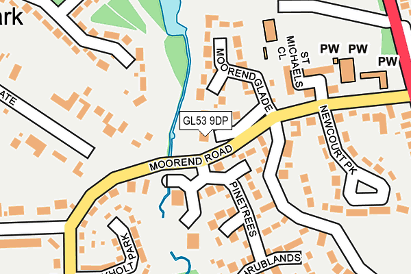 GL53 9DP map - OS OpenMap – Local (Ordnance Survey)