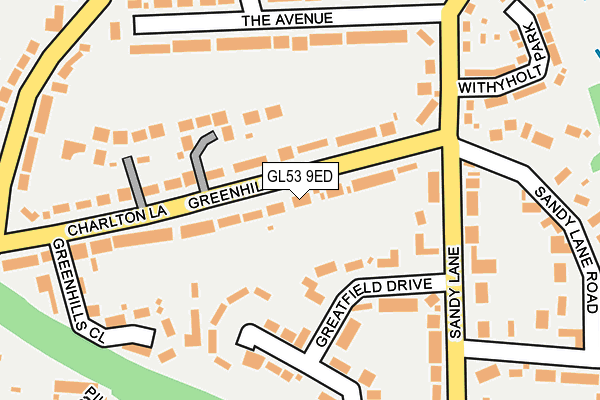GL53 9ED map - OS OpenMap – Local (Ordnance Survey)