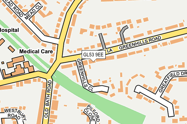 GL53 9EE map - OS OpenMap – Local (Ordnance Survey)