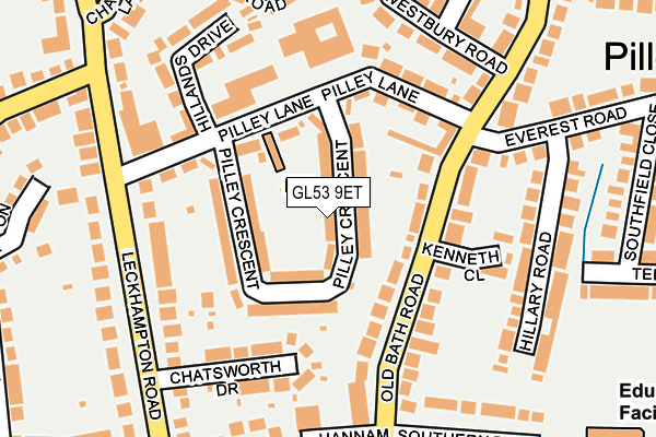 GL53 9ET map - OS OpenMap – Local (Ordnance Survey)