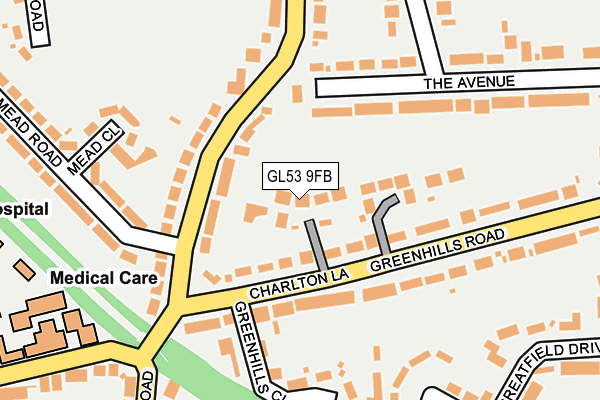 GL53 9FB map - OS OpenMap – Local (Ordnance Survey)