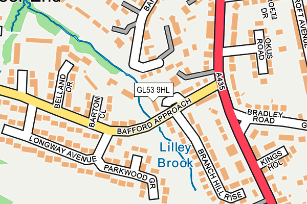 GL53 9HL map - OS OpenMap – Local (Ordnance Survey)