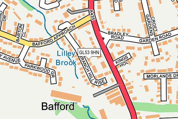 GL53 9HN map - OS OpenMap – Local (Ordnance Survey)