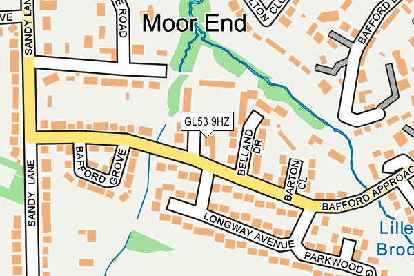 GL53 9HZ map - OS OpenMap – Local (Ordnance Survey)