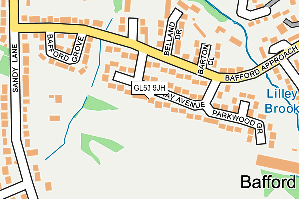 GL53 9JH map - OS OpenMap – Local (Ordnance Survey)