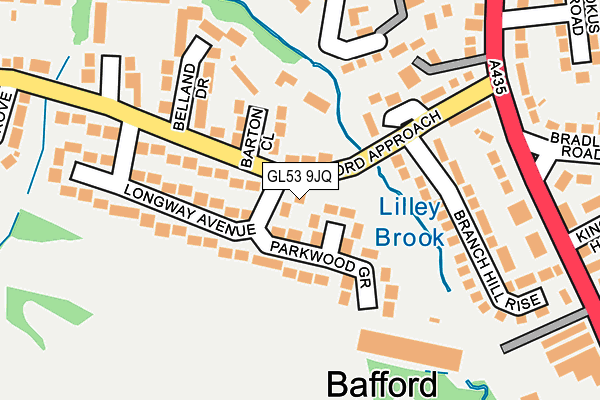 GL53 9JQ map - OS OpenMap – Local (Ordnance Survey)