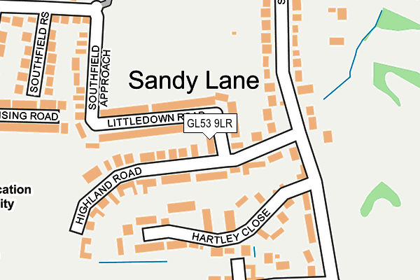 GL53 9LR map - OS OpenMap – Local (Ordnance Survey)