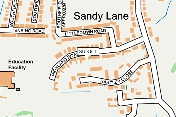 GL53 9LT map - OS OpenMap – Local (Ordnance Survey)