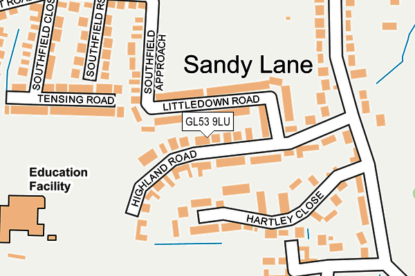 GL53 9LU map - OS OpenMap – Local (Ordnance Survey)