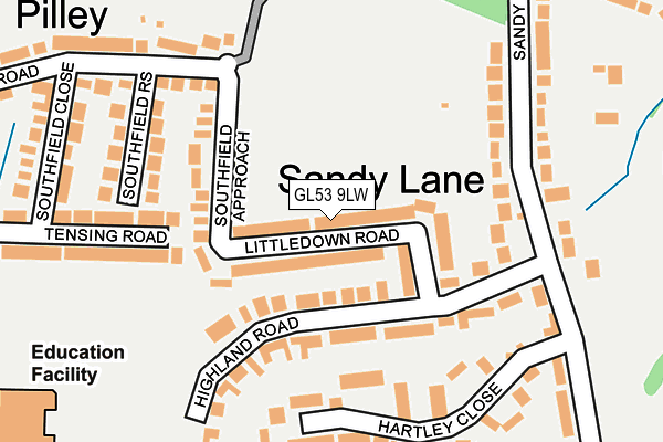 GL53 9LW map - OS OpenMap – Local (Ordnance Survey)