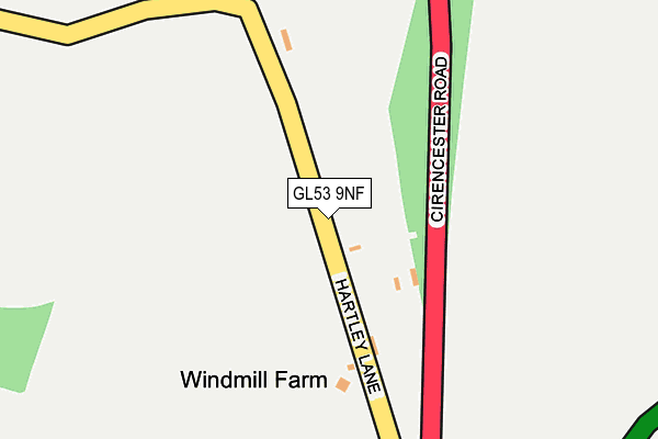 GL53 9NF map - OS OpenMap – Local (Ordnance Survey)